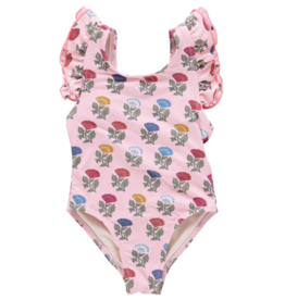 Pink Chicken Liv Suit Multi Flower Drop