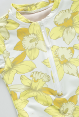 Pink Chicken Short Sleeve Arden Suit Yellow Daffodils