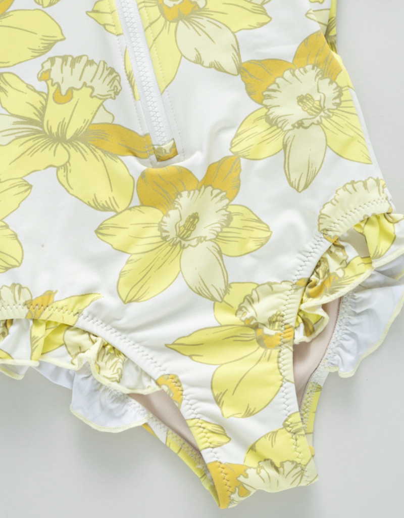 Pink Chicken Short Sleeve Arden Suit Yellow Daffodils