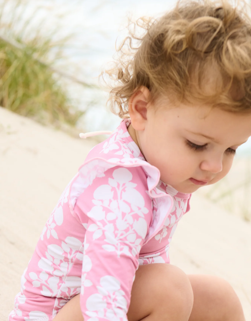 Pink Chicken baby girls rachel suit - pink bouquet floral
