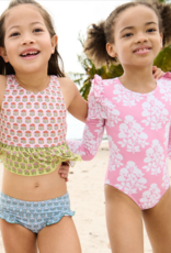 Pink Chicken girls rachel suit - pink bouquet floral