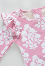 Pink Chicken girls rachel suit - pink bouquet floral