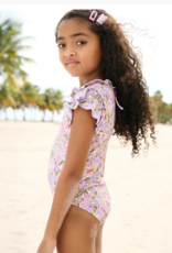 Pink Chicken girls jennifer suit - allover sketched floral