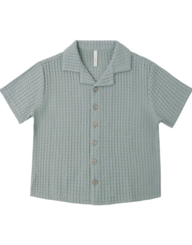 Rylee + Cru LLC LAPEL COLLAR SHIRT SEA GREEN