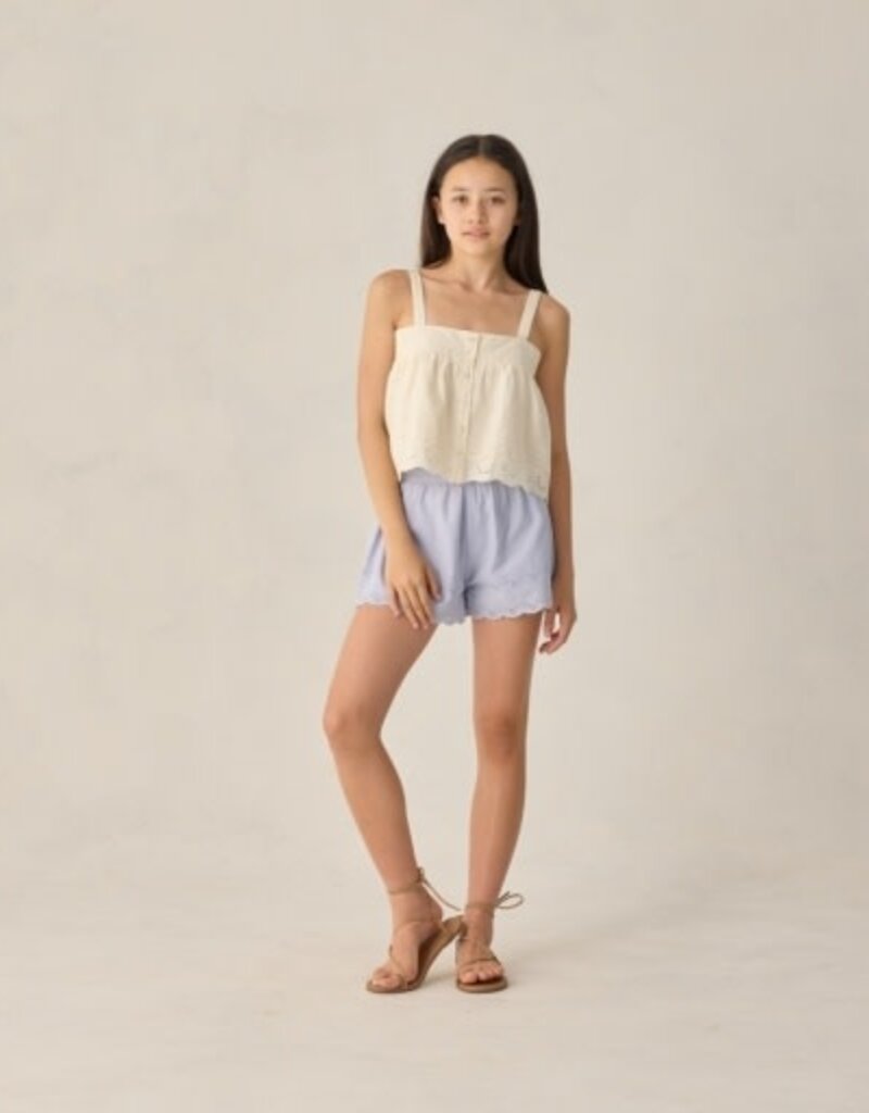 Rylee + Cru LLC TEEN EYELET SWING TOP IVORY