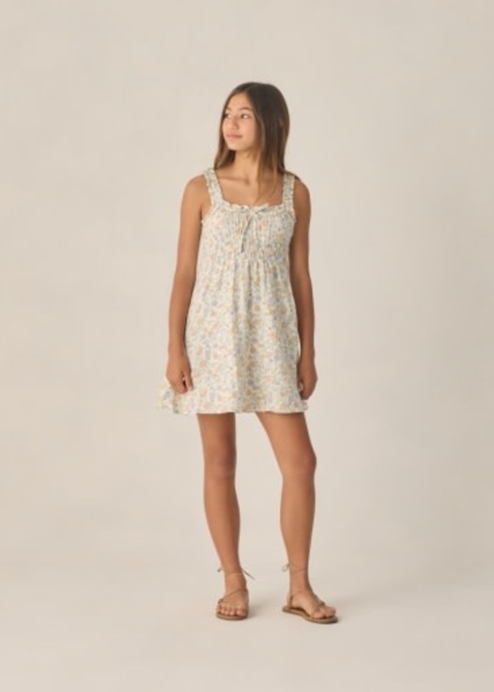 Rylee + Cru LLC TEEN JANE MINI DRESS BLOOM IVORY