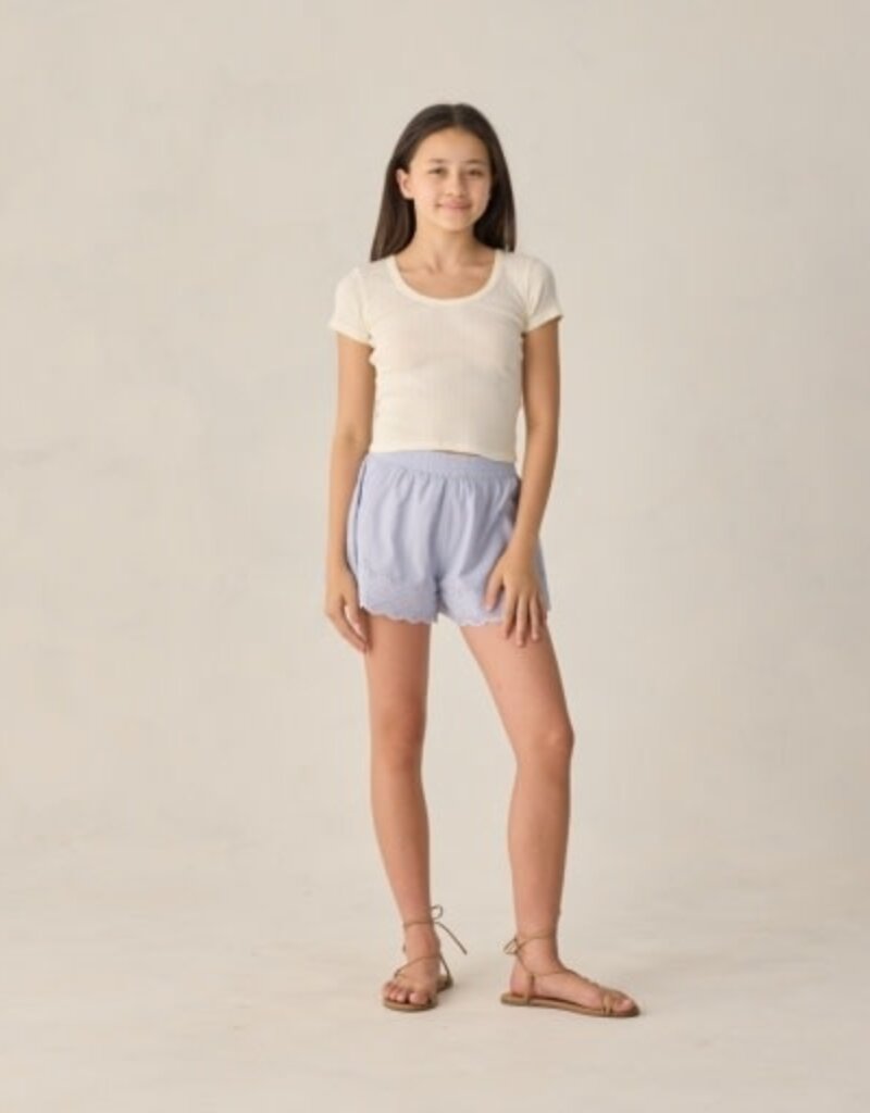 Rylee + Cru Inc. TEEN POINTELLE JERSEY IVORY