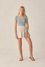 Rylee + Cru LLC TEEN POINTELLE JERSEY SEA GREEN