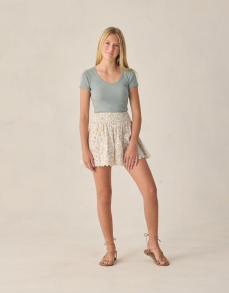 Rylee + Cru Inc. TEEN POINTELLE JERSEY SEA GREEN