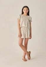 Rylee + Cru Inc. TEEN SMOCKED V MINI SKIRT BLOOM IVORY
