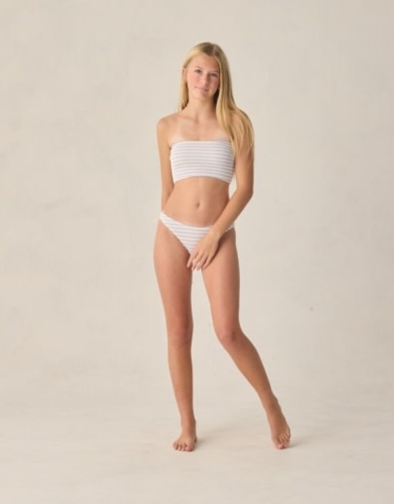 Rylee + Cru Inc. TEEN TUBE TOP BIKINI PERIWINKLE STRIPE