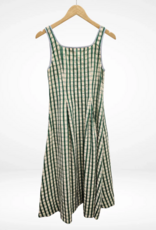 THML Clothing Womens Green Gingham Maxi Dress