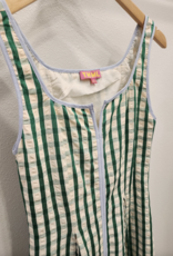 THML Clothing Womens Green Gingham Maxi Dress