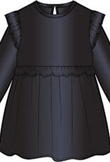 miles the label BLACK L/S VELOUR DRESS KNIT