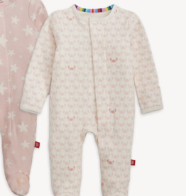 Magnetic Me Organic Cotton Pink Crabs Footie
