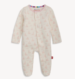Magnetic Me Tiny Tides Pink Organic Cotton Footie