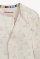 Magnetic Me Tiny Tides Pink Organic Cotton Footie
