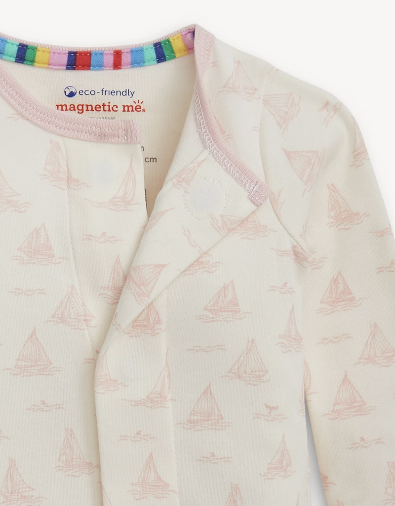 Magnetic Me Tiny Tides Pink Organic Cotton Footie