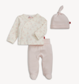 Magnetic Me Tiny Tides Pink Organic Cotton Kimono Set