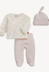 Magnetic Me Tiny Tides Pink Organic Cotton Kimono Set
