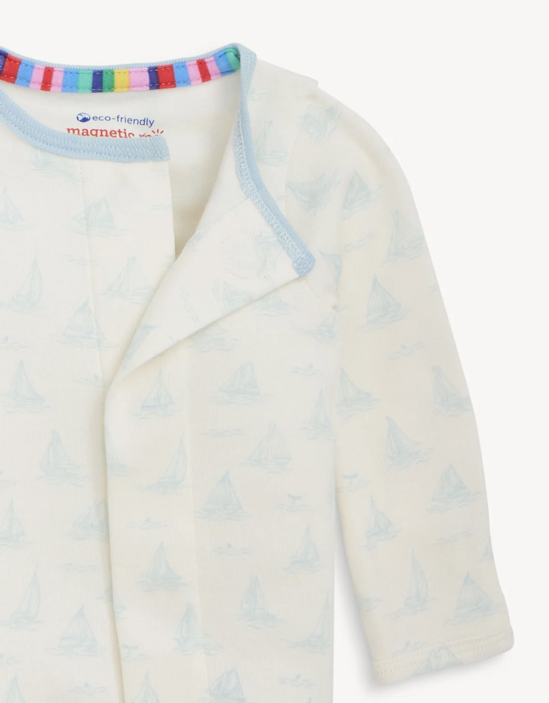 Magnetic Me Tiny Tides Blue Organic Cotton Footie