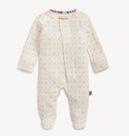 Magnetic Me Heart and Bow Pointelle Magnetic Footie