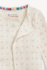 Magnetic Me Heart and Bow Pointelle Magnetic Footie