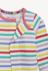 Magnetic Me Cloudstretch  Pink Multi Stripe Magnetic Footie