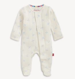 Magnetic Me Airplanes Pointelle Magnetic Footie