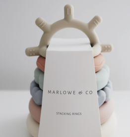 Marlowe & Co. Classic Silicone Stacking Teething Ring Toy