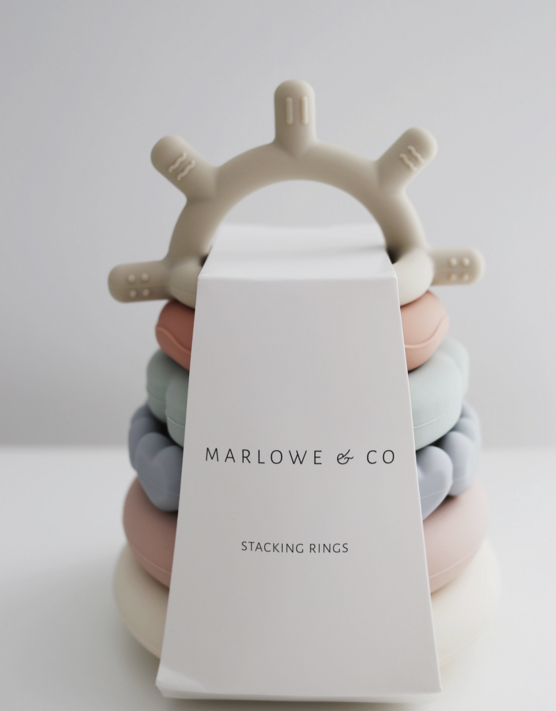 Marlowe & Co. Classic Silicone Stacking Teething Ring Toy