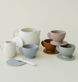 Marlowe & Co. Cream Multi Mix Silicone Tea Play Set