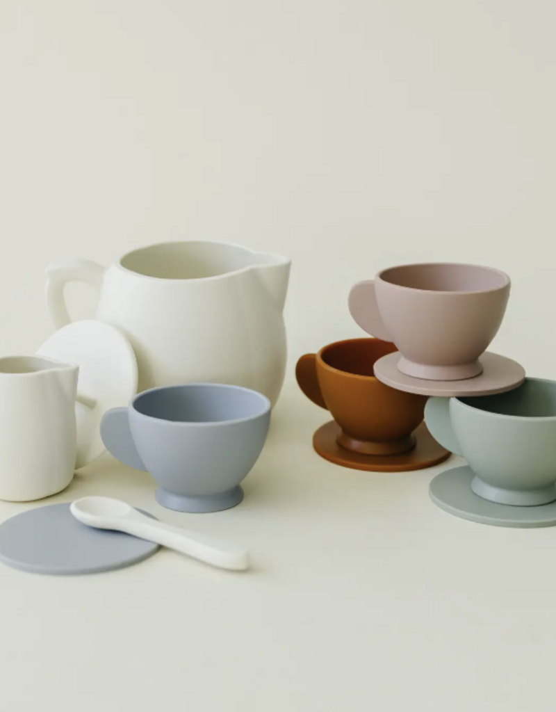 Marlowe & Co. Cream Multi Mix Silicone Tea Play Set