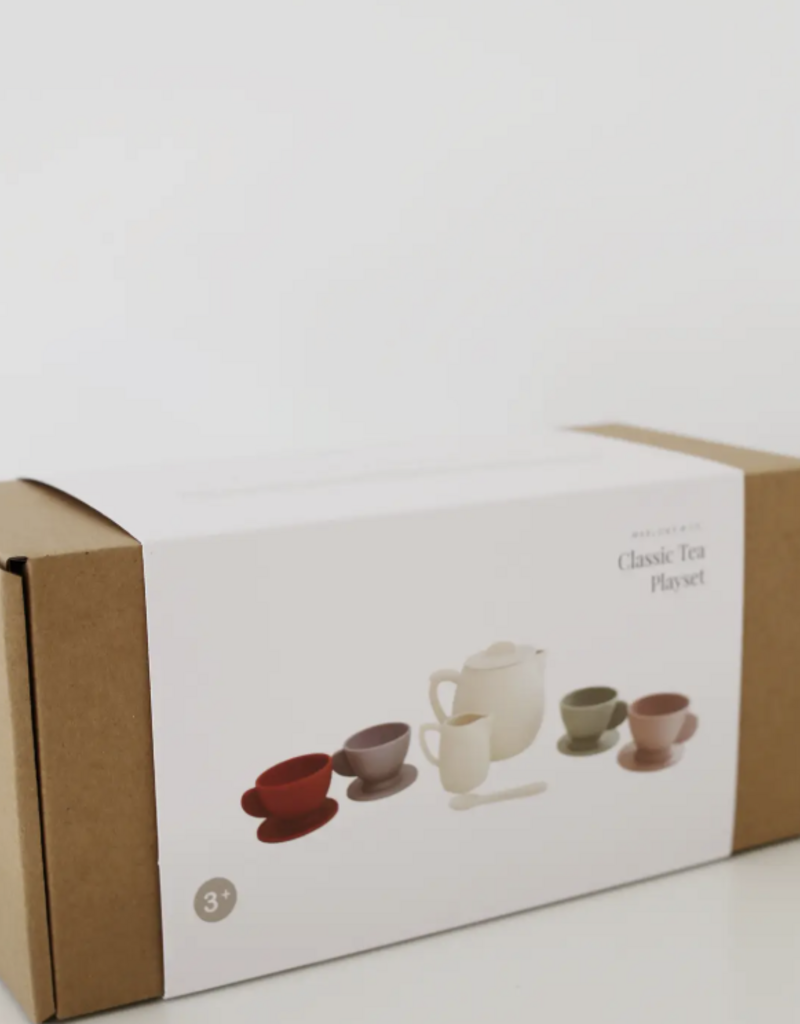 Marlowe & Co. Cream Multi Mix Silicone Tea Play Set