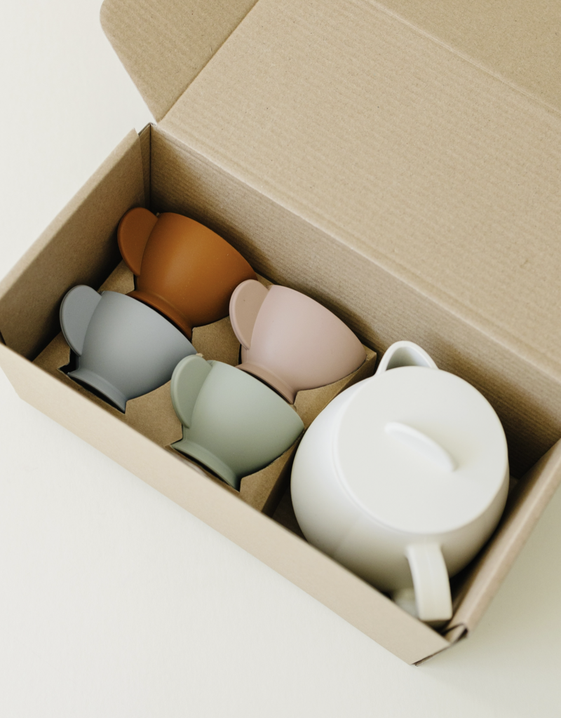 Marlowe & Co. Cream Multi Mix Silicone Tea Play Set