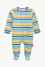 Magnetic Me Cloudstretch Blue Multi Stripe Footie