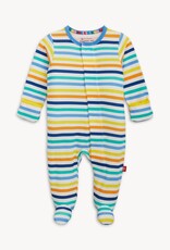 Magnetic Me Cloudstretch Blue Multi Stripe Footie