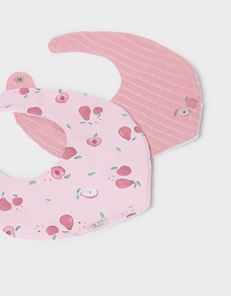 Mayoral Pink 2pc Bib Set