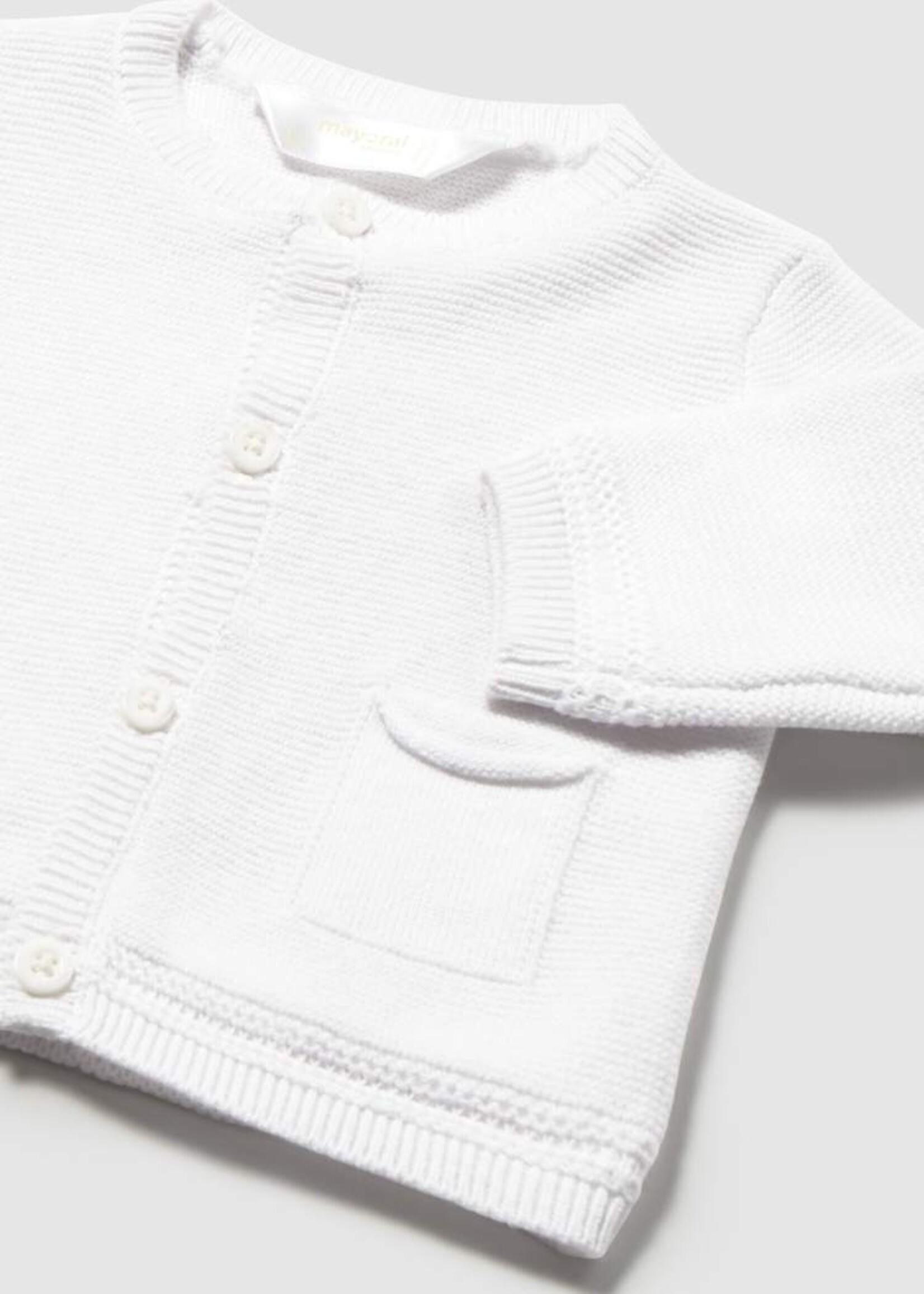 Mayoral Boys White Knit Cardigan