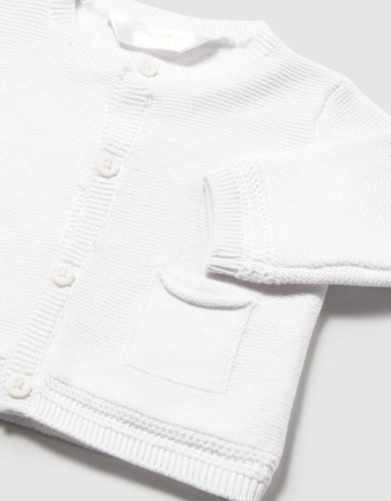 Mayoral Boys White Knit Cardigan