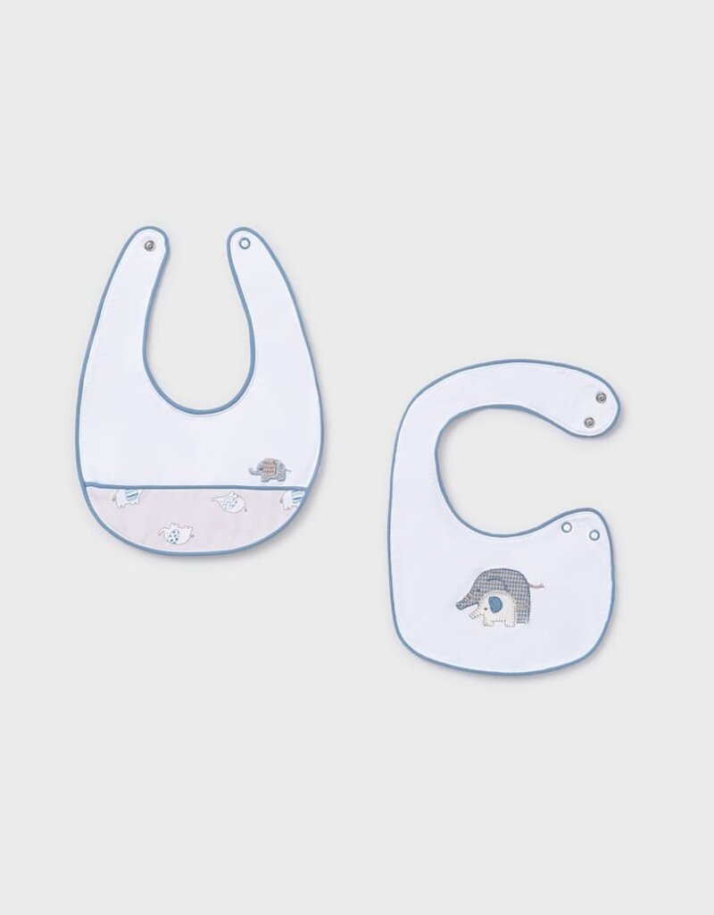Mayoral Elephant Print 2pc Bib Set
