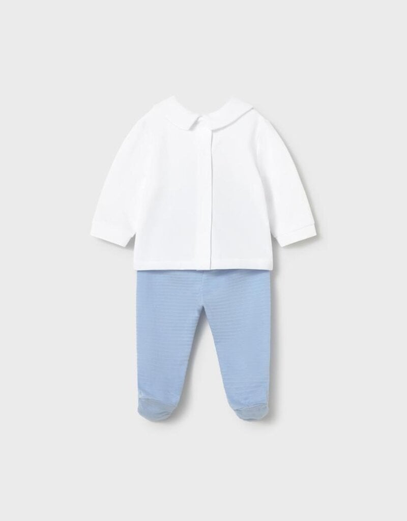 Mayoral Puppy Applique Top w/Sky Blue Footed Pants