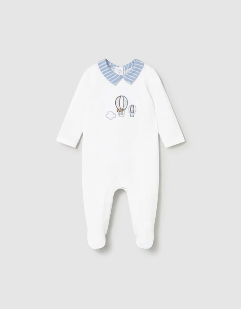 Mayoral White Footie w/Puppy in Balloon