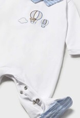 Mayoral White Footie w/Puppy in Balloon