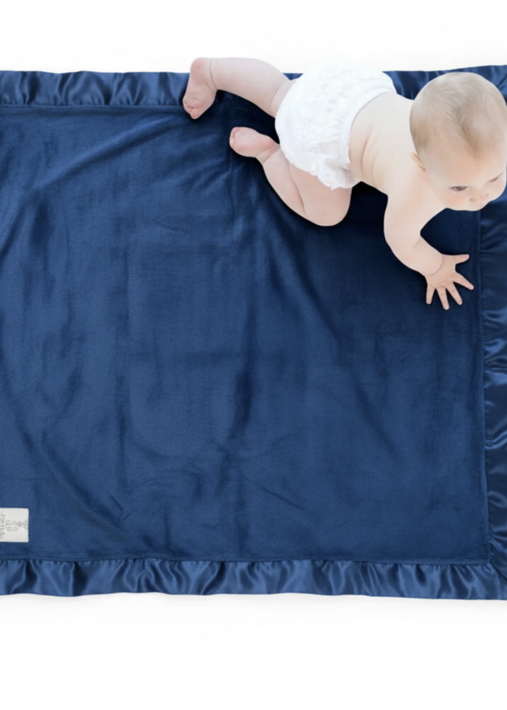 Little Giraffe Luxe Baby Blanket Denim