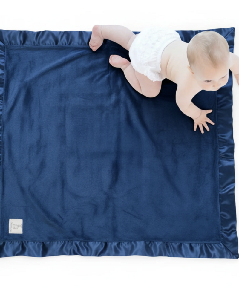 Little Giraffe Luxe Baby Blanket Denim