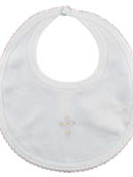 Little Threads Girls Embroidered Cross Bib