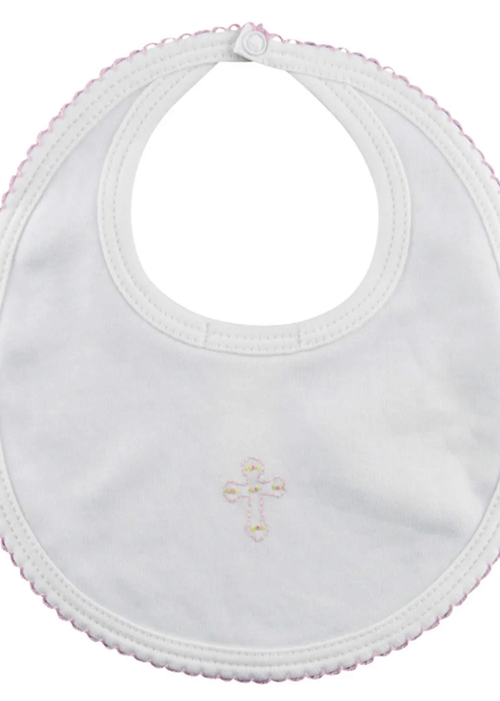 Little Threads Girls Embroidered Cross Bib