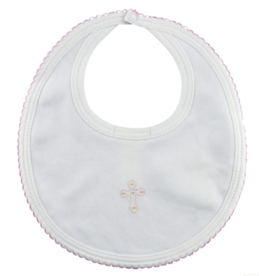 Little Threads Girls Embroidered Cross Bib