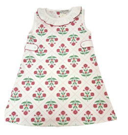 Little Threads Madison Collection Girls A Line Tab Dress